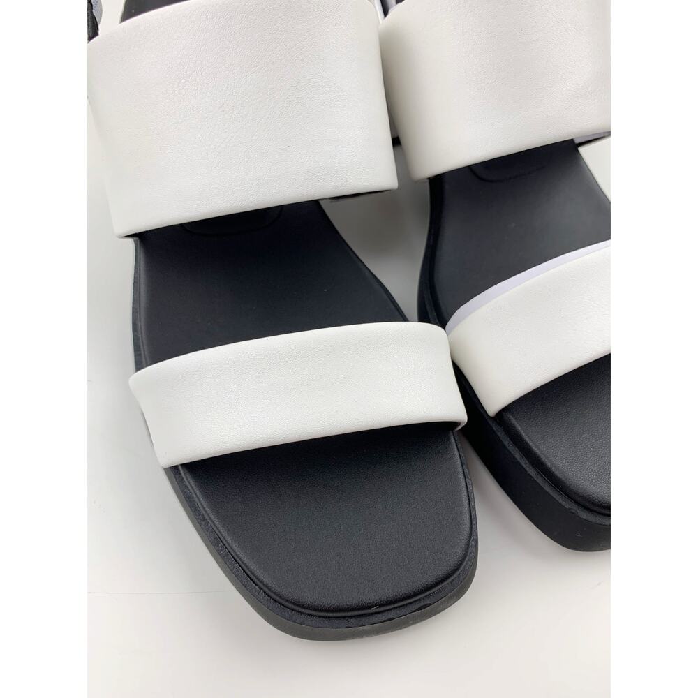AEROSOLES White and Black Block Heel Sandals - Picture 4 of 11